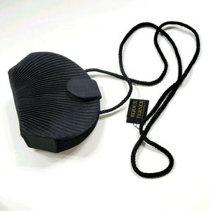 BIJOUX TURNER Black Satiny Crossbody Evening Bag NWT